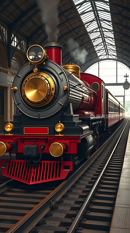 蒸汽火车驶入站台