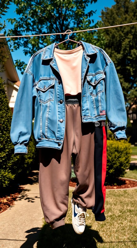 阳光下的时尚穿搭展示