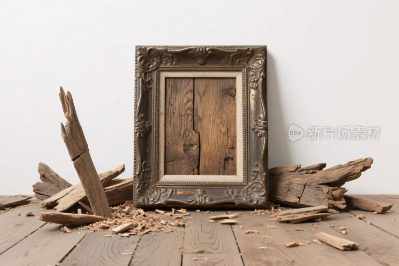 复古相框木屑装饰