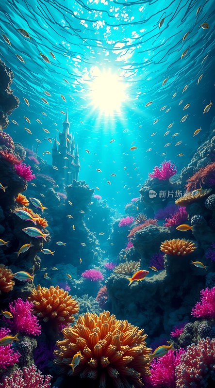 阳光下的梦幻海底世界
