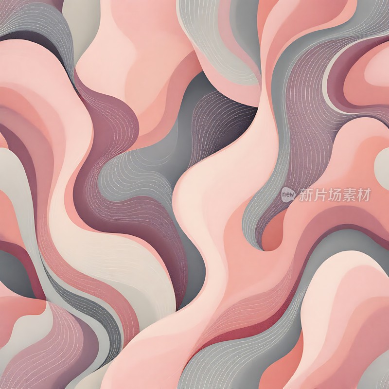 渐变色彩流动线条