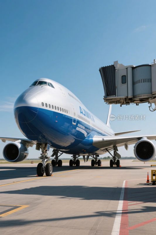 机场停靠的大型客机