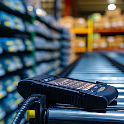 仓库扫描仪与传送带