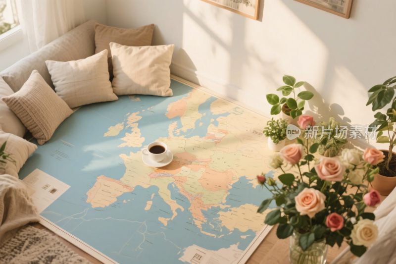 温馨室内地图布置场景