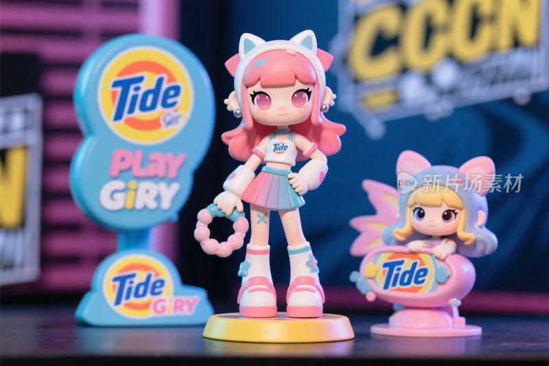 潮汐卡通玩偶展示图