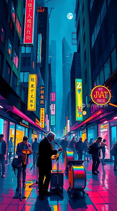 霓虹下的街头乐队