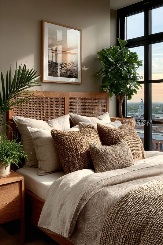 温馨舒适的卧室室内场景