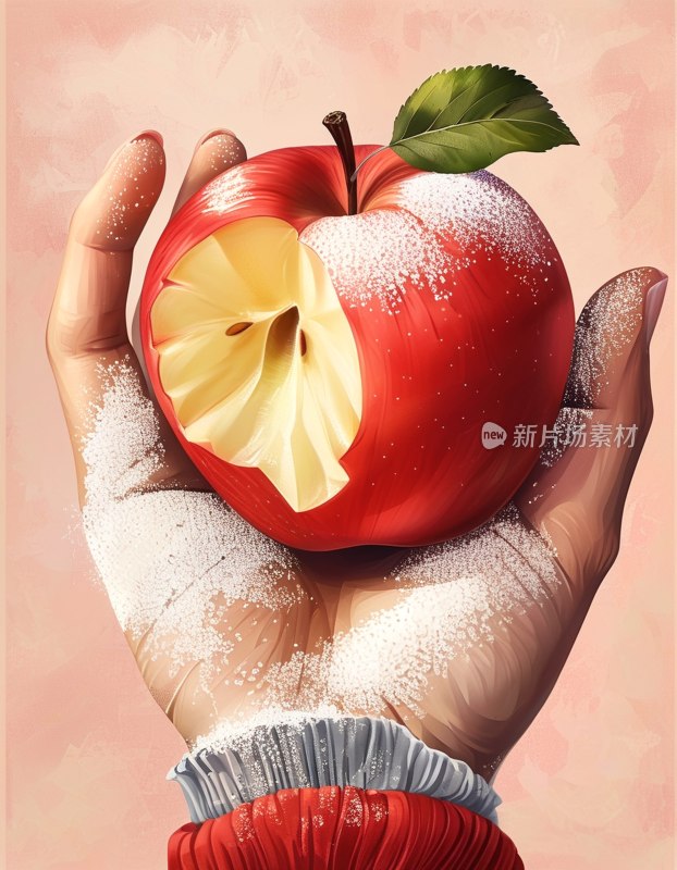 糖心苹果切片手拿