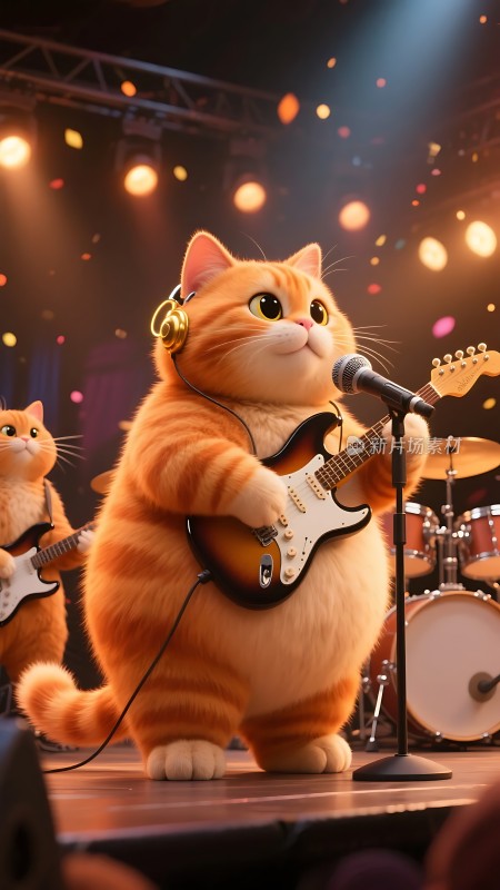 橘猫乐队激情演奏