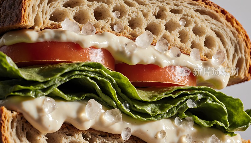 新鲜蔬菜三明治