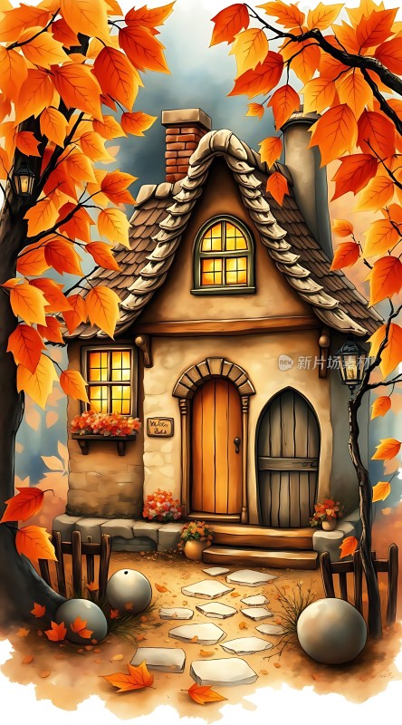 秋日小屋温馨家园