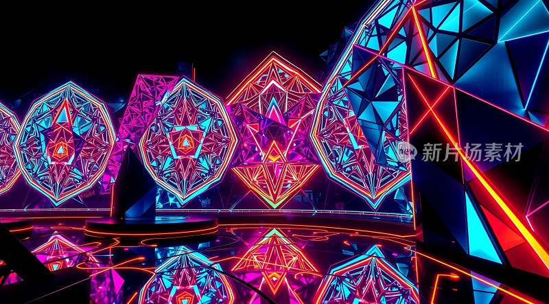 霓虹幻境几何世界