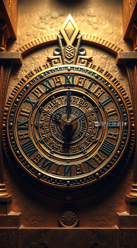 古铜色时钟