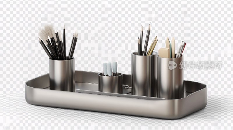 金属笔筒文具收纳摆件