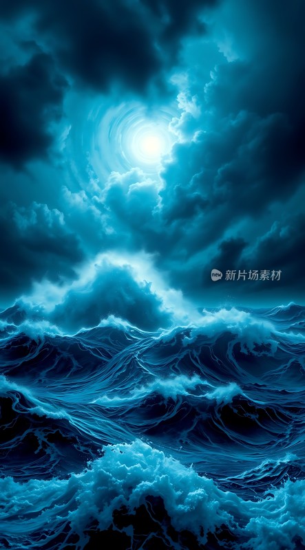 夜幕下的蓝色风暴