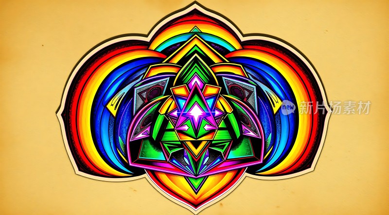 多彩几何艺术图案