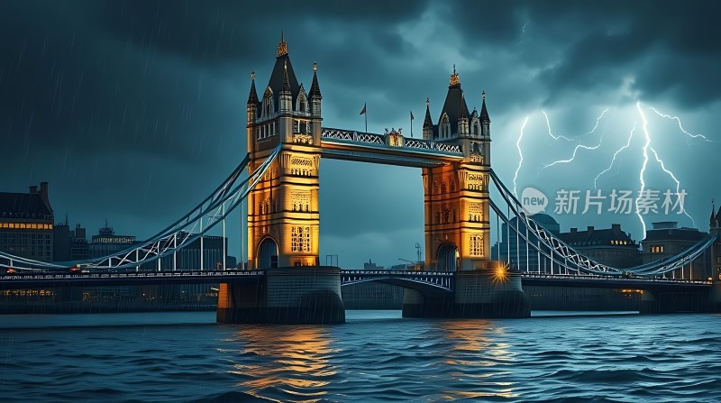 伦敦塔桥闪电之夜
