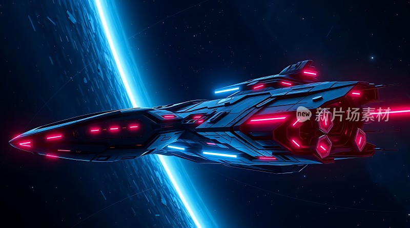 星际飞船启航探索未知宇宙