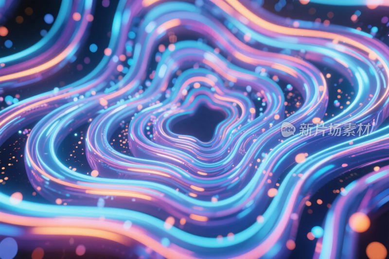 炫彩霓虹流体艺术图案