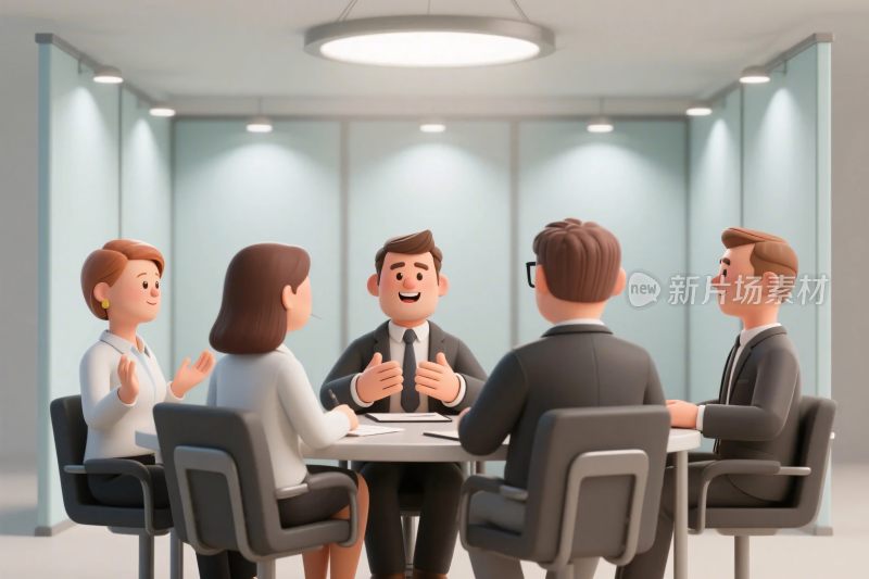 会议场景插画