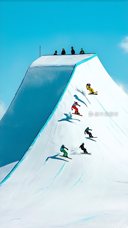 雪地滑板挑战赛