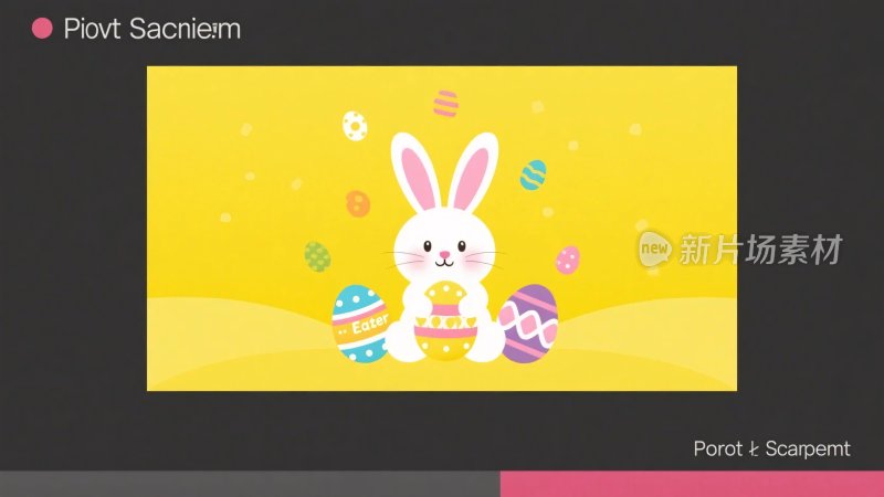 卡通兔子彩蛋插画