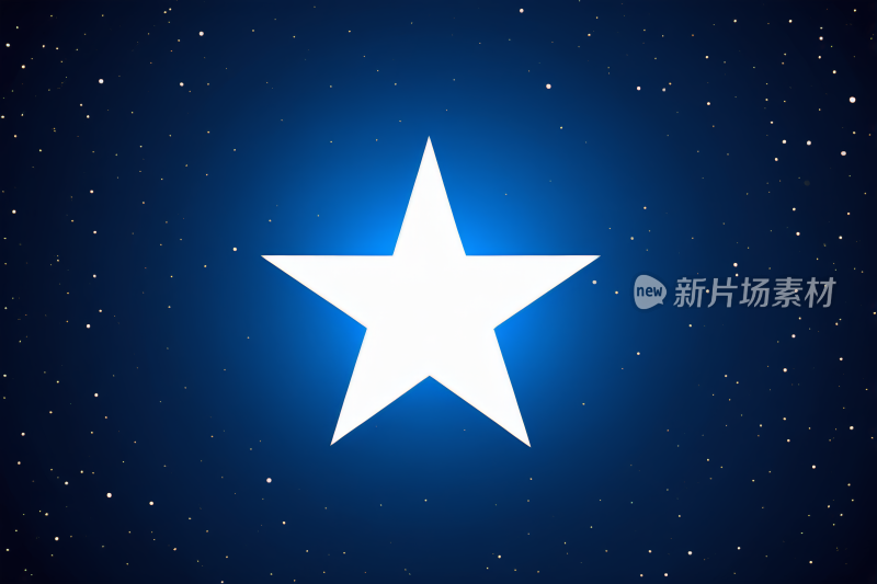 蓝色背景上的白色星星高清图片