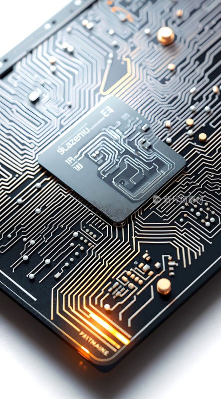 电子元件芯片电路板科技感十足