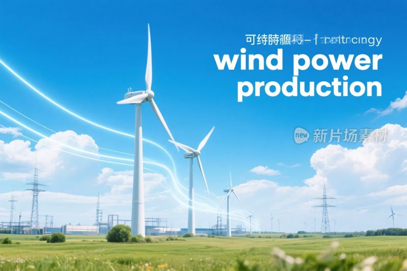 可持续能源风力发电场景