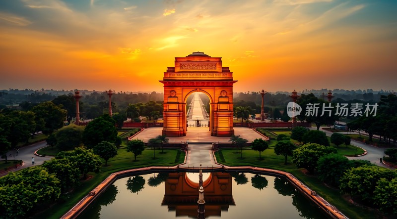 印度门日落美景
