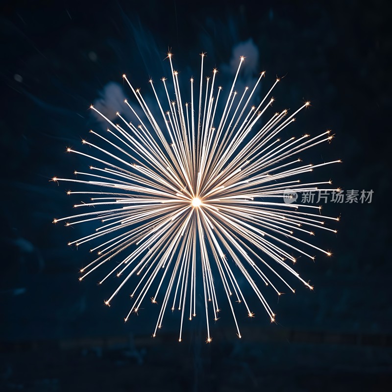夜空烟花绽放光芒四射璀璨夺目