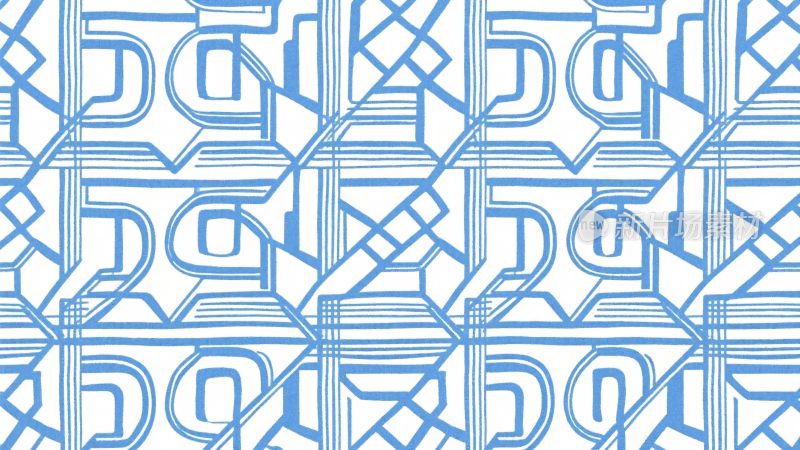 蓝色线条几何图案