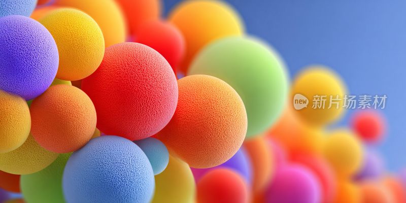多彩气球堆叠画面