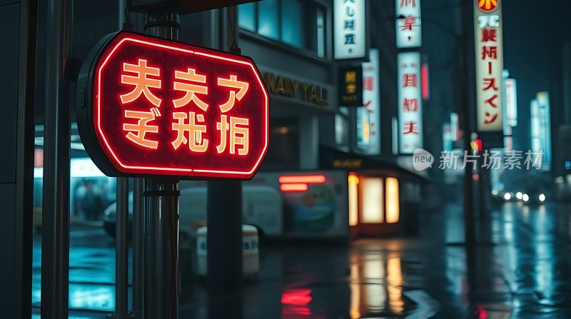 霓虹灯下的孤独身影城市夜景中的情感表达