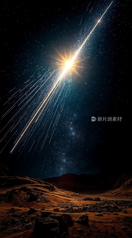 星河浩瀚流星划过夜空