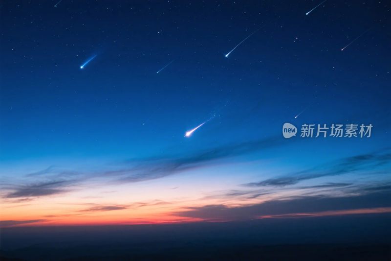 流星夜空风景图