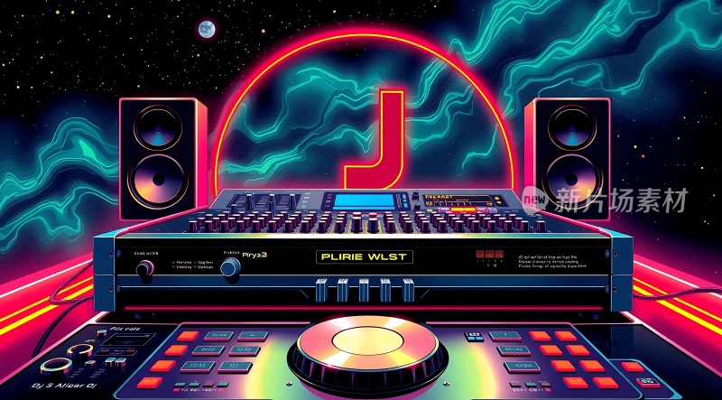 霓虹灯下的音乐派对