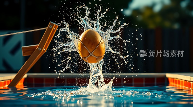 水果入水溅起美丽水花