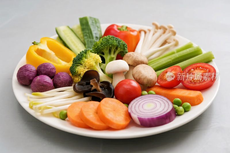 丰富蔬菜水果盘