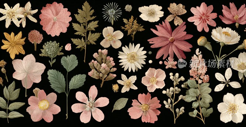 多彩花卉插画集合