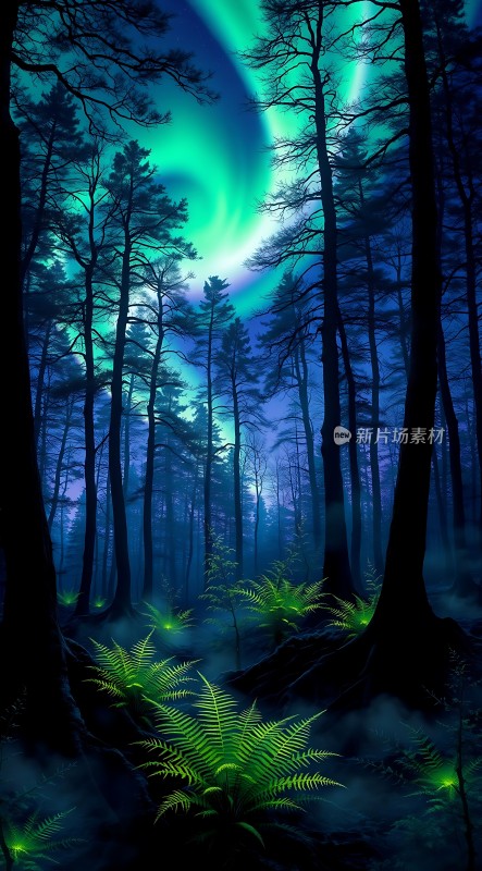 神秘森林夜光奇景