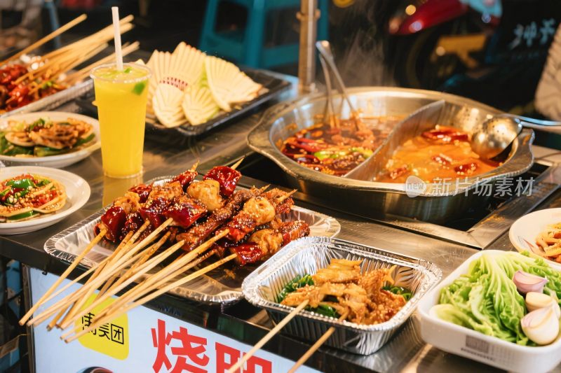 街头夜市美食摊