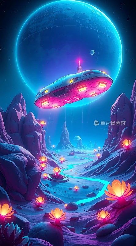 外星飞船与神秘星球