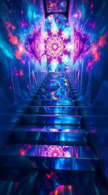 通往神秘世界的彩色阶梯 通往神秘世界的彩色阶梯