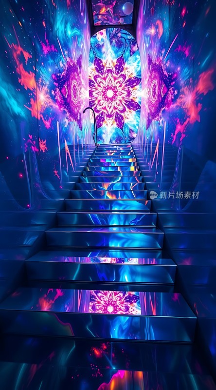 通往神秘世界的彩色阶梯