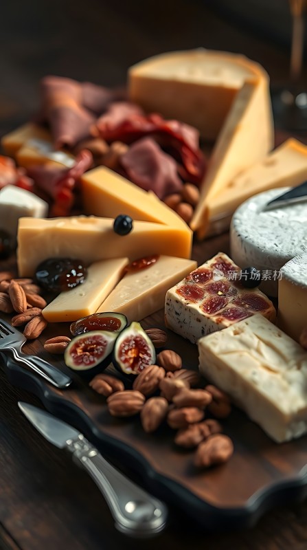 奶酪拼盘醇厚奶香与甜美果干的完美融合