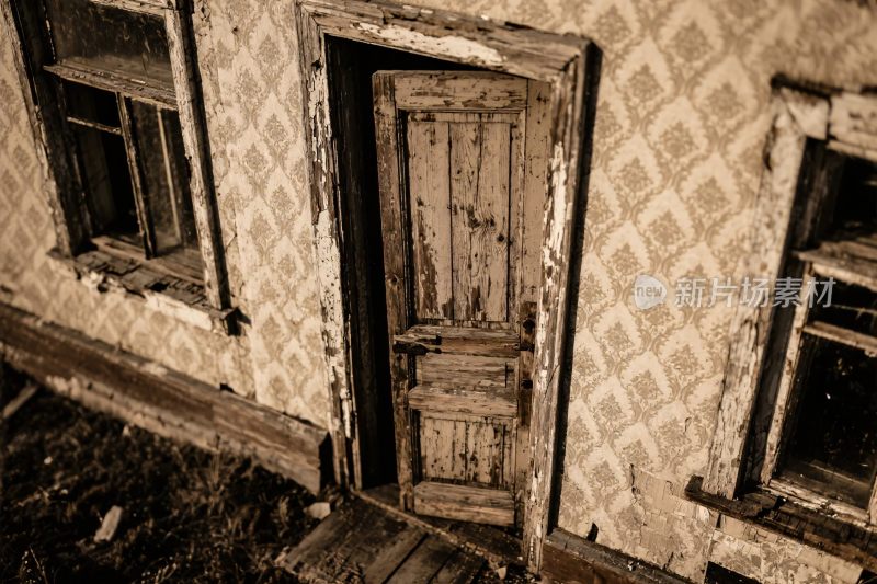 老旧木门复古场景