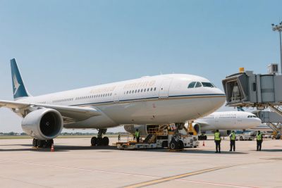 机场飞机停机坪