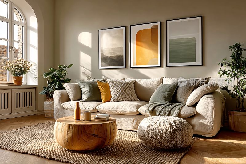温馨舒适的客厅室内场景