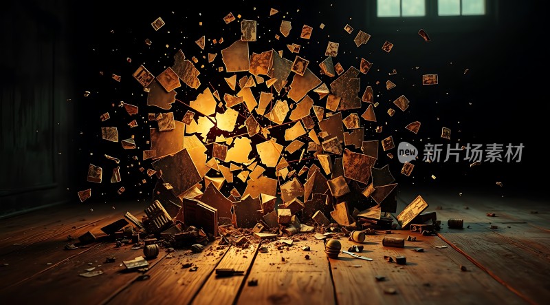 新片场素材破碎的艺术效果展示